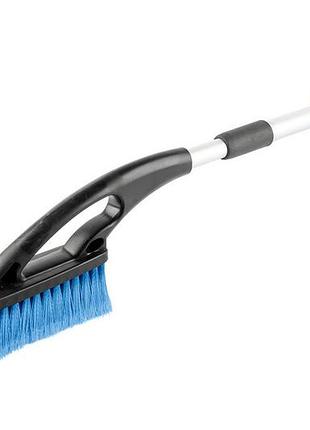 Щітка для снігу автомобільна mastertool зі шкребком 100 мм і водосгоном алюмінієва телескопічна ручка