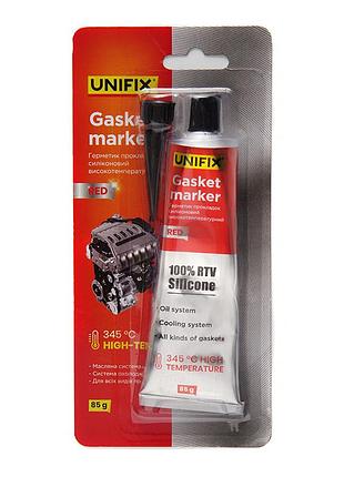Герметик прокладок силиконовый высокотемпературный красный 85г unifix (940013)