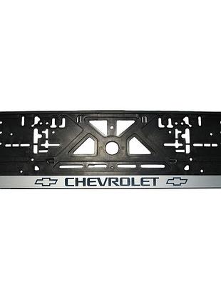 Рамка номерного знака chevrolet пластик черная 1шт