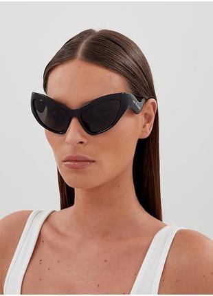 Сонцезахисні окуляри сонцезахисні окуляри в стилі cat eye чорні