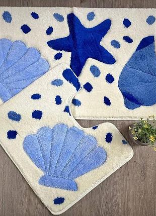 Комплект у ванну deluxe 60*100 та 60*50см blue 0800