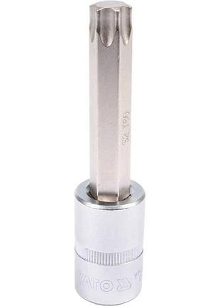 Головка торцевая квадрат 1/2 «torx» удлиненная т60, l= 100 мм yato (yt-04328)