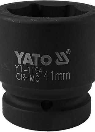 Головка торцевая ударная 6-гранная квадрат 1", м= 41 мм, l= 65 мм yato (yt-1194)