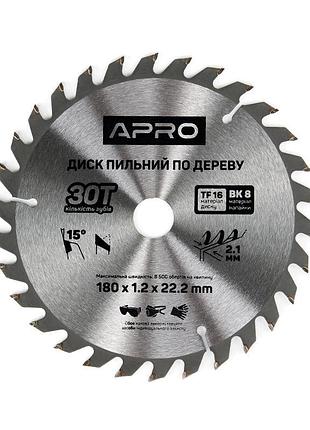 Диск пильный по дереву 125х22.2х30т apro (830102)