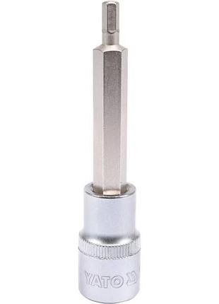 Головка торцевая квадрат 1/2 hex m5, l= 100 мм. удлиненная yato (yt-04391)