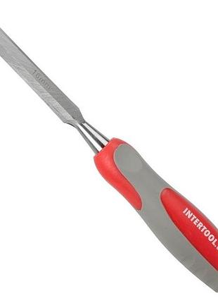 Стамеска 16 мм, cr-v, двокомпонентна ручка intertool ht-3516