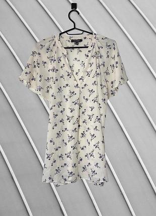 Женская блуза primark оригинал 2xl 3xl / белая шифоновая блуза / цветочная блуза primark
