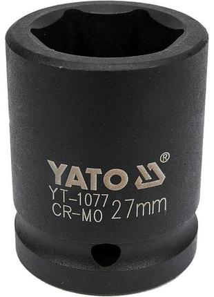 Головка торцевая ударная 6-гранная квадрат 3/4», м= 27 мм, l= 50 мм yato (yt-1077)