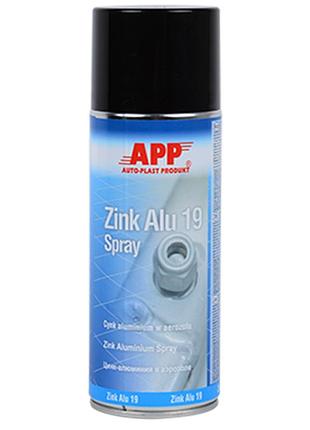 Грунт с цинком и алюминием аэрозольный "zink alu 19" 500*с серебристый 400мл app, 210442
