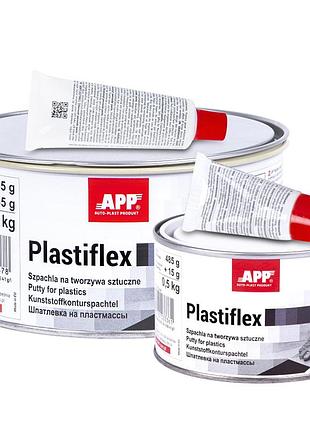 Шпаклевка для пластика "plastiflex"+затв. 500г черно графитовая app, 010448