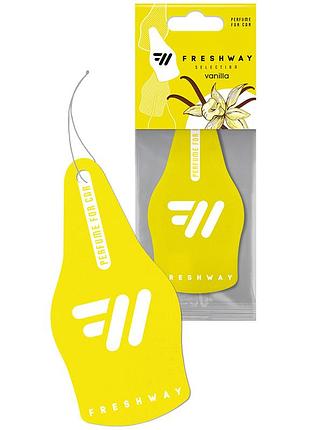 Ароматизатор для авто листочка "selection" vanilla (ваниль) freshway