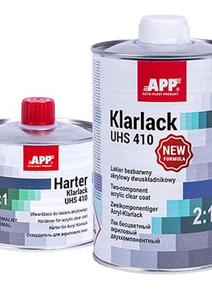 Лак акриловый "klarlack uhs 410" new formula 2к 2:1 1л+0,5л затв. app, 020137