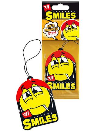 Ароматизатор для авто листочка "smiles dry" anti tabacco (антитютюн) freshway
