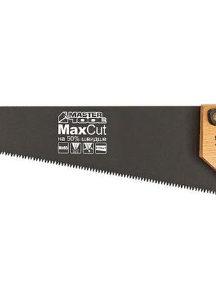 Ножовка столярная mastertool 7tpi max cut тефлоновое покрытие 450 мм закаленный зуб 3-d заточка 14-2345
