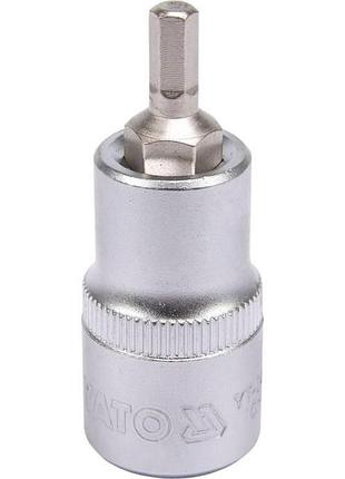 Головка торцевая квадрат 1/2 hex m5, l= 55 мм yato (yt-04381)