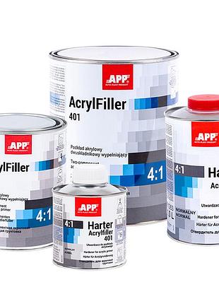 Грунт акриловий 4:1 "acrylfiller 401" сірий 1л+0,25л затв. app, 020416