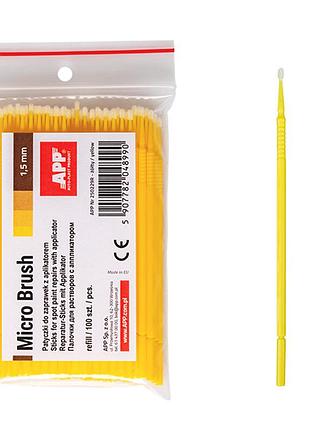 Микроаппликаторы (100шт) "microbrush" 1,5мм желтый app, 250229r