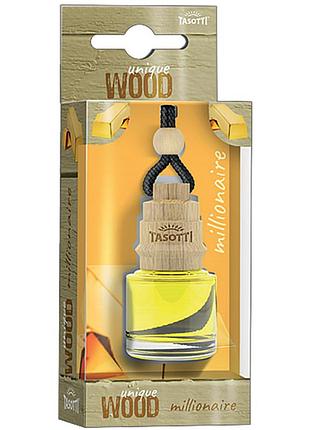 Ароматизатор для авто пробки "unique wood" millionaire (мистер) 7мл tasotti