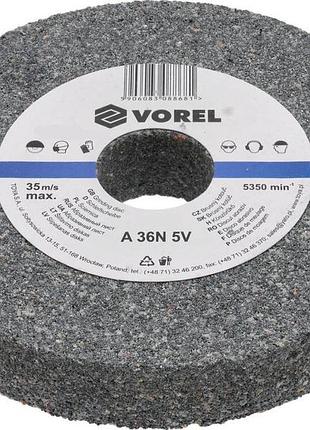 Коло для точила 150 мм дрібнозернисте, 12.7х17 мм vorel (08865)
