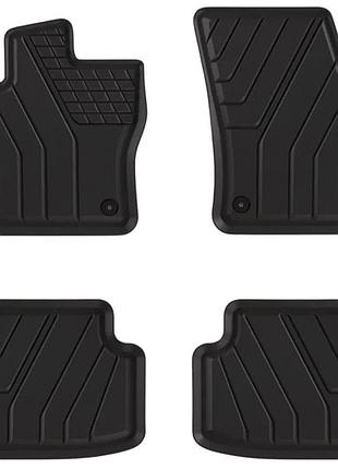 Килимки в салон volkswagen tiguan ii з 2016, 4шт, amal plast, гумові, чорні