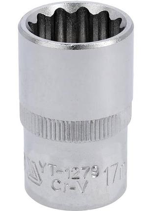Головка торцева 12-гранна квадрат 1/2», м = 17 мм, l = 38 мм yato (yt-1279)