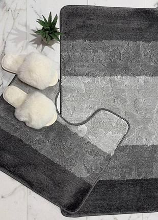 Комплект у ванну silver multi 60*100 та 60*50см 2008-сірий 0780