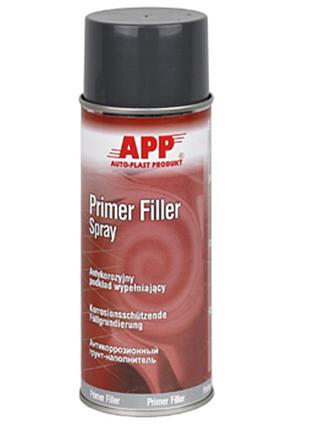Грунт антикоррозионный аэрозольный "primer filler spray" свет серый 400мл app, 020721