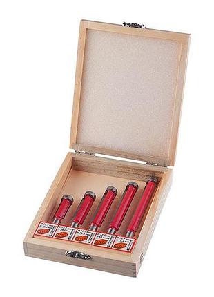 Набор фрез кромковых прямых, 5 шт intertool ht-0076