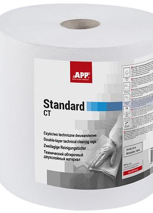 Протиральная бумага двухслойная перфорированная "standard ct" 800 отпор. 30,5х26см 244м белый app, 090413