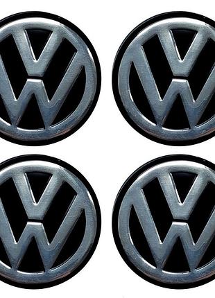 Наклейки на диски/ковпаки volkswagen 90мм 4шт чорний