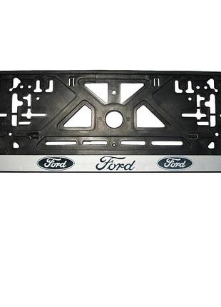 Рамка номерного знака ford пластик черная 1шт