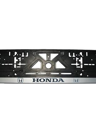 Рамка номерного знака honda пластик черная 1шт