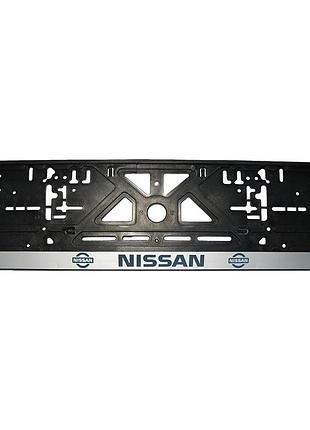 Рамка номерного знака nissan пластик черная 1шт