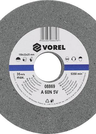 Коло для точила 150 мм дрібнозернисте, 32х25 мм vorel (08869)