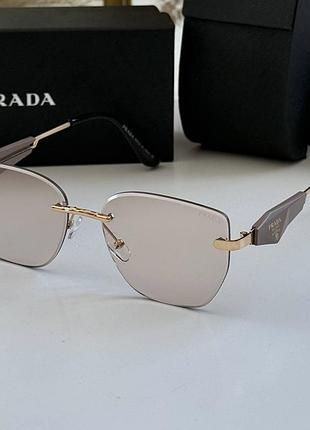 Жіночі сонцезахисні окуляри prada (прада), брендові premium окуляри від сонця на середнє обличчя, uv400
