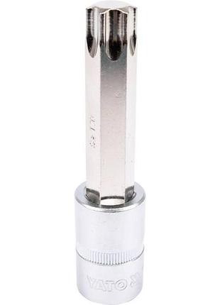 Головка торцевая квадрат 1/2 «torx» удлиненная т70, l= 100 мм yato (yt-04329)