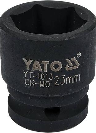 Головка торцевая ударная 6-гранная квадрат 1/2», м= 23 мм, l= 39 мм yato (yt-1013)