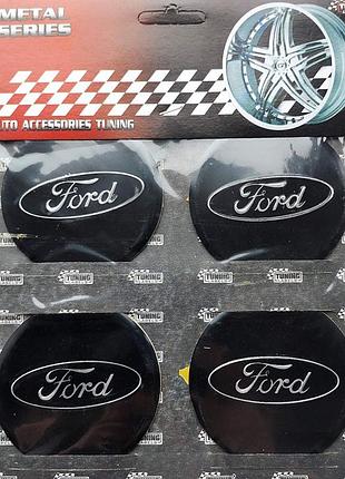 Наклейки на диски/ковпаки ford 60мм 4шт чорний