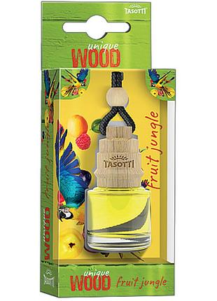 Ароматизатор для авто пробка "unique wood" fruity jungle (фруктовые джунгли) 7мл tasotti