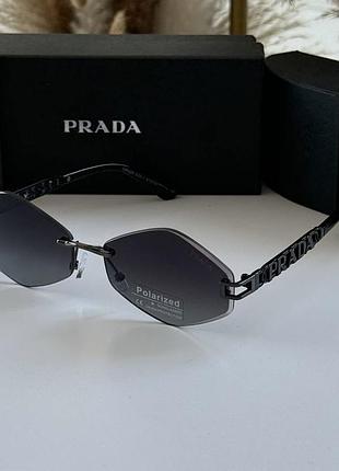 Жіночі сонцезахисні окуляри prada (прада), брендові premium окуляри від сонця на середнє обличчя, uv400