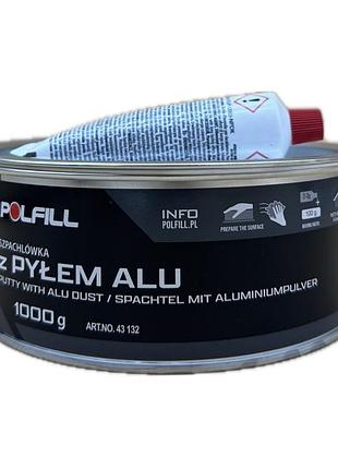 Шпаклевка с алюминием + затв. 1кг серая polfill