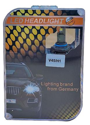 Led лампы (светодиодные) h1 6500k 65w 9-32v 12000lm (2 шт.) gumex, двойное охлаждение, шерсть. драйвер