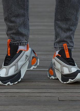 Adidas edge runner 
white black orange 8