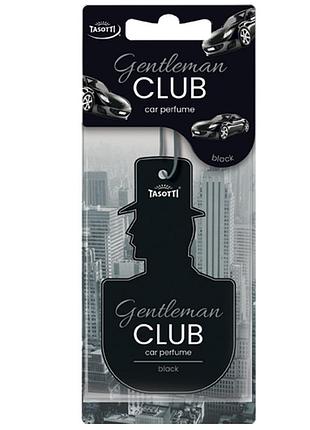 Ароматизатор для авто листочка "gentlemanclub" black (черный) tasotti