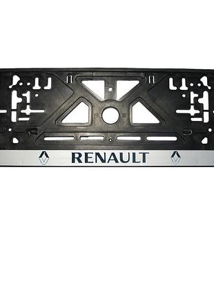 Рамка номерного знака renault пластик черная 1шт