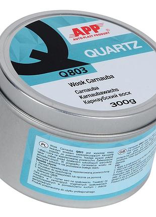 Полироль для кузова твердый воск карнауба "quartz q803" 300г app, 081321