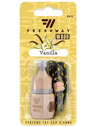 Ароматизатор для авто пробка "wood blister" vanilla (ваниль) 5мл freshway