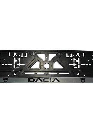 Рамка номерного знака dacia пластик черная 1шт