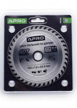 Диск пиляльний для дерева 125х22.2х40т apro (830105)