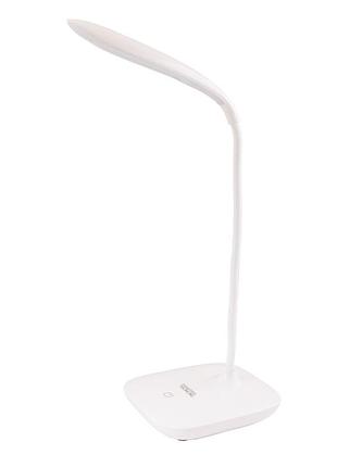Лампа настольная гибкая mastertool сенсорный включатель 3 режима 125х100х350 мм cob led usb/3xaa abs 94-0815